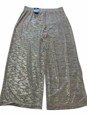 New with tag flowy summer wide leg glam metallic palazzo pant JM Collection pxl